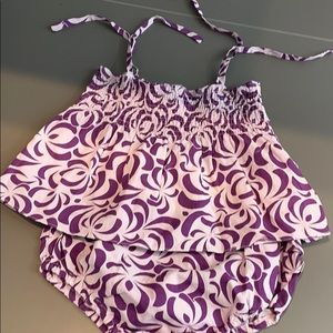 Girls age two matching purple  top with bloomers